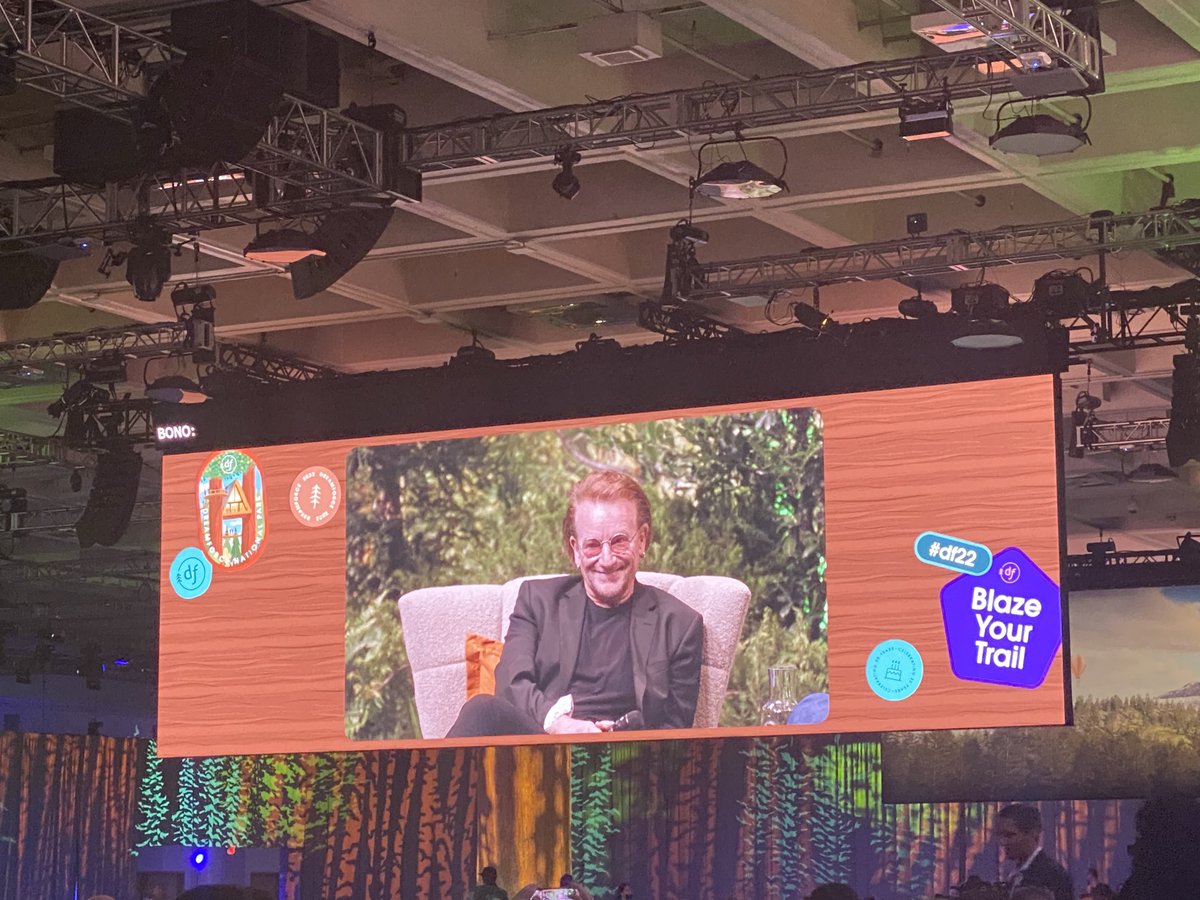 Bono starting to look like a Robin Williams. #dreamforce