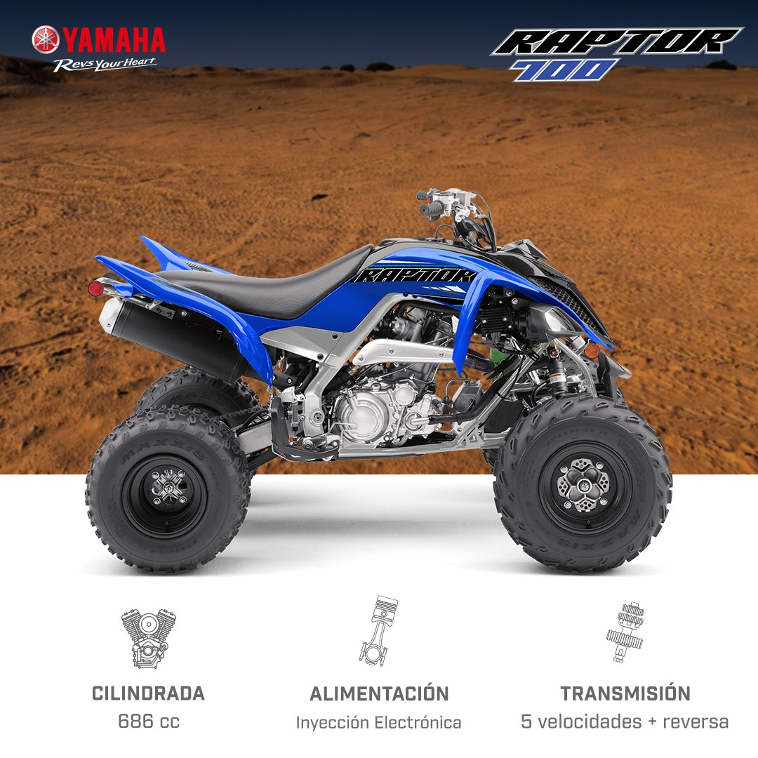 YamahaMotorUrug's tweet photo. El ATV más potente de su segmento: el Yamaha Raptor 700. Descubrilo en https://t.co/wPhlQFHNau
 
 #Raptor700 #Quads #Cuatriciclos #ATV #Adrenalina https://t.co/2IJluZBJge