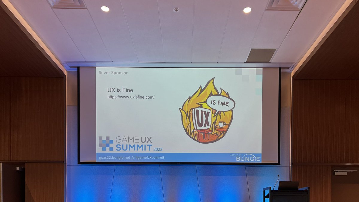 aneri's tweet photo. So proud of @uxisfine being a silver level sponsor of the #GamesUXSummit. UX is the voice of the player on game teams and it’s events like this that #makegamesbetter on so many levels.
#guxs22 https://t.co/zWXY7lypMn