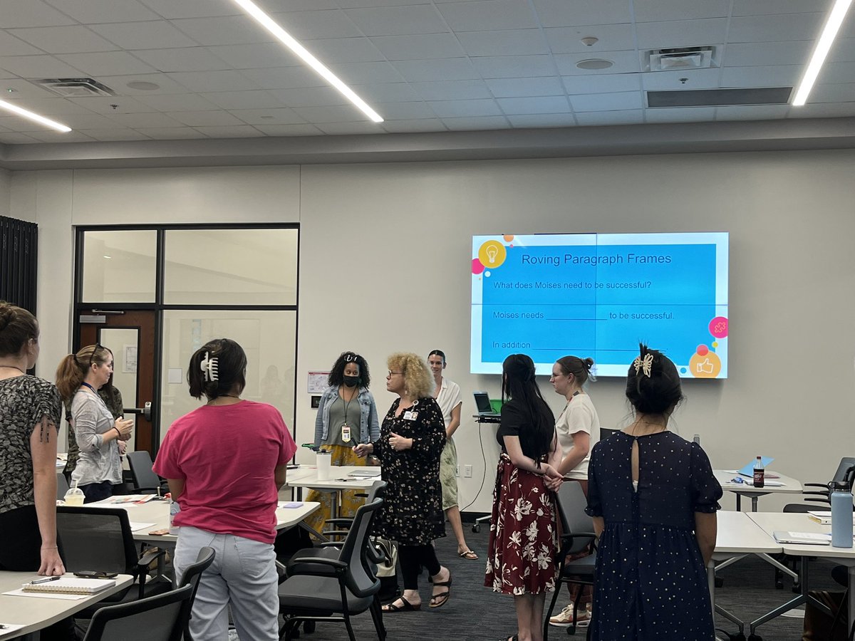 AKixmiller's tweet photo. First year teachers learn best practices for supporting EB and Sp. Ed students with @changeBcreative &amp; @mrs_sryan #lisdfyt #onelisd #lisdlearns https://t.co/jFb2dV1WpS