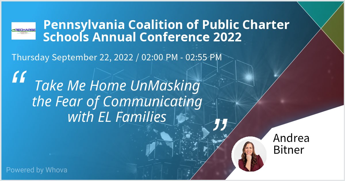 BitnerAndrea's tweet image. I am speaking at Pennsylvania Coalition of Public Charter Schools Annual Conference 2022. Please check out my talk if you&apos;re attending the event! #pacharters - via #Whova event app