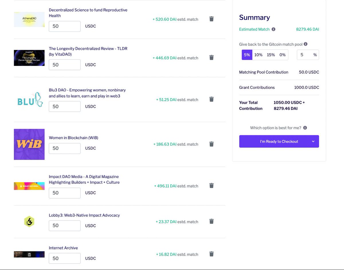 FriendsofPooly's tweet image. 🏖️ Join the closing @gitcoin GR15 Quadratic @PoolyNFT Party!
🤑 Contribute to one of these many amazing projects!
🛡️ Together we can secure an #OpenWeb3
gitcoin.co/grants/explore…