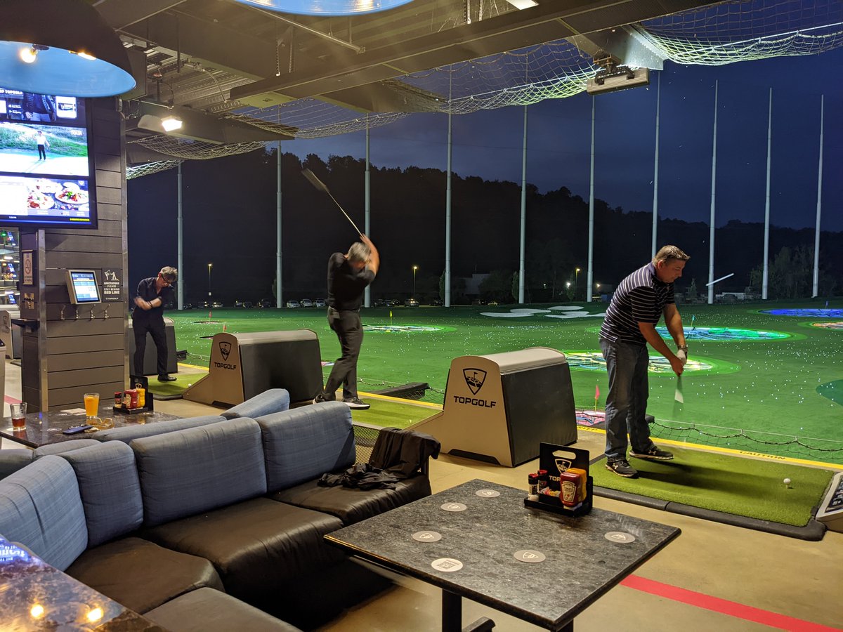 DLA_Plus's tweet photo. We’ve been hard at work all summer, but yesterday our DLA+ team spent an evening at TopGolf Pittsburgh for some afterhours fun!  #companyouting #allworkandnoplay #workplacefun #funwithcoworkers https://t.co/1GStIpzSFB