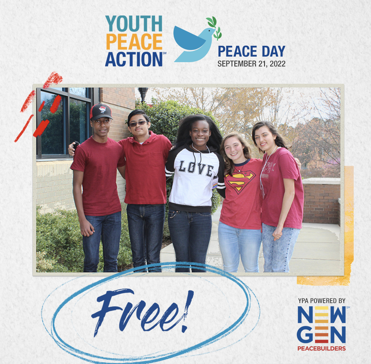 This #PeaceDay, we announced a MILESTONE. Up to 1,000 hs &amp; clubs can sign up to access – for FREE – the My Peacebuilder Foundations course from <a href="/youthpeaceact/">Youth & Peace in Action</a>! Thanks to Districts in Rotary Zones 33&amp;34, it’s the largest youth peacebuilding initiative in the US!
#youthpeaceaction