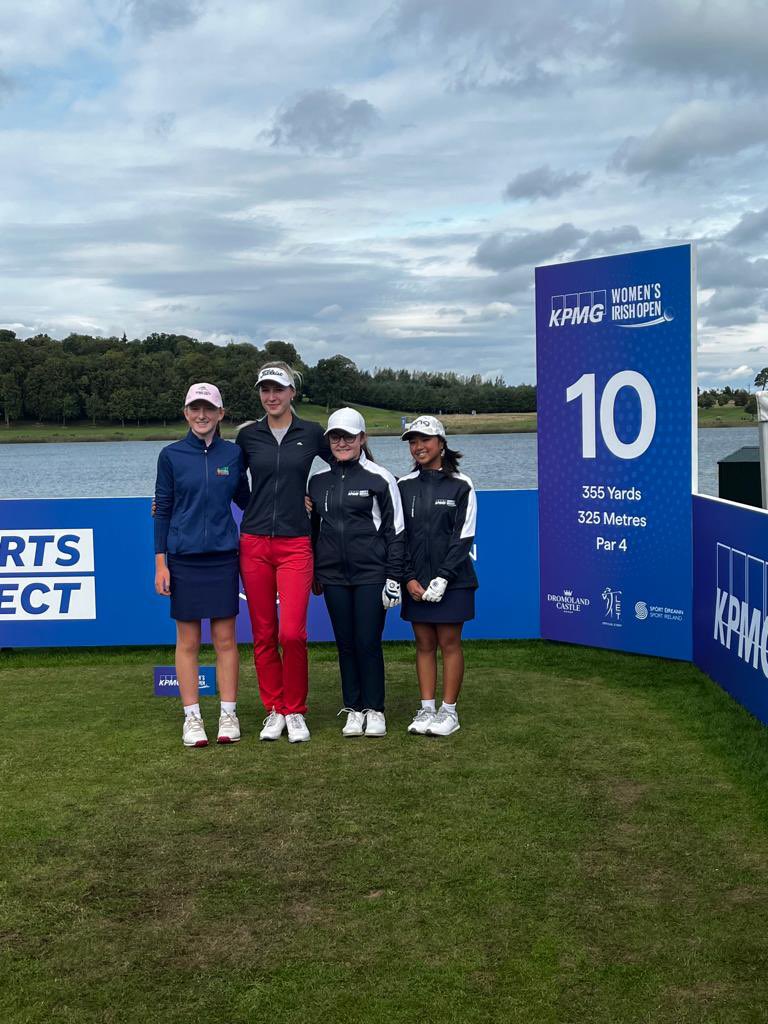 StephenRyanCork's tweet photo. What a great day @juliafalveyryan had with Ella and Hailey representing @IrishKidsGolf today @WomensIrishOpen ProAM. A big thanks to the 2 @LETgolf professionals Tereza & Anna-Charlotte who were so nice to them #inspiringthefuture #WIO22 https://t.co/Jg6QzX3SFL