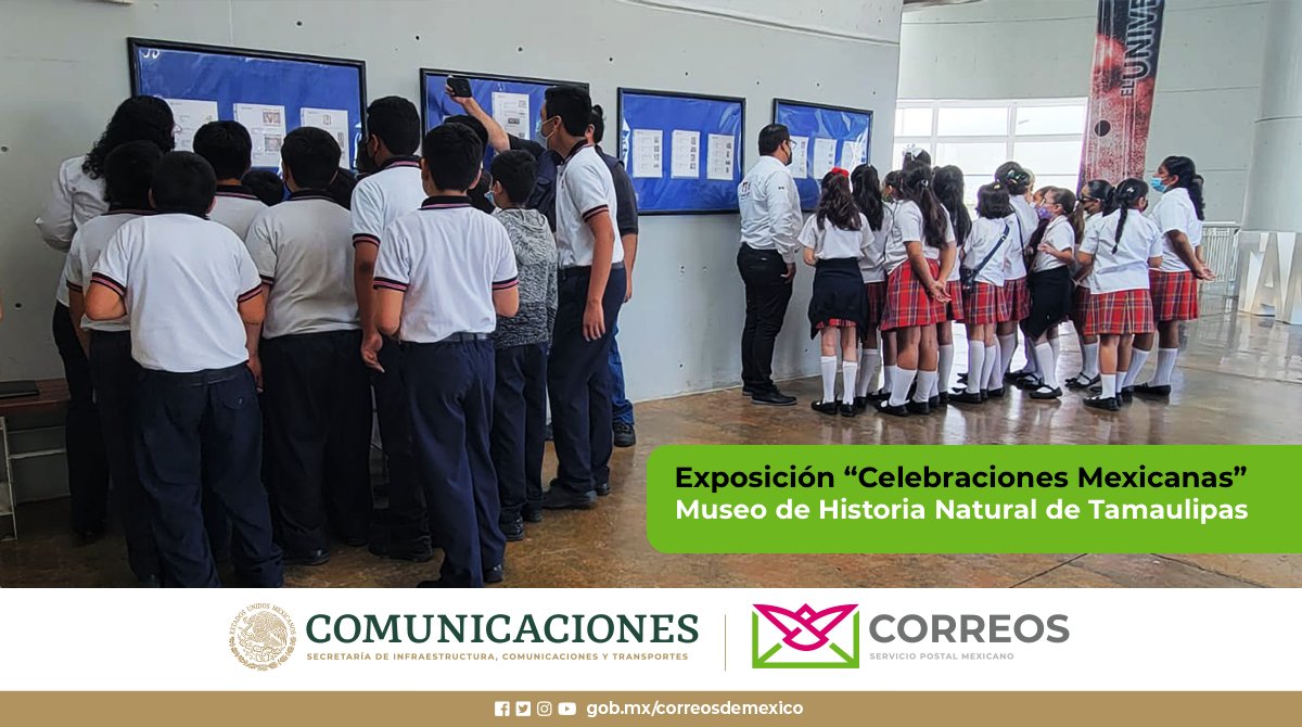 CorreosdeMexico's tweet photo. Inauguración de la Exposición Filatélica “Celebraciones Mexicanas” dentro del Museo de Historia Natural de Tamaulipas @MuseoTAMux ¡No se la pierdan! https://t.co/JYn0g9p4YU