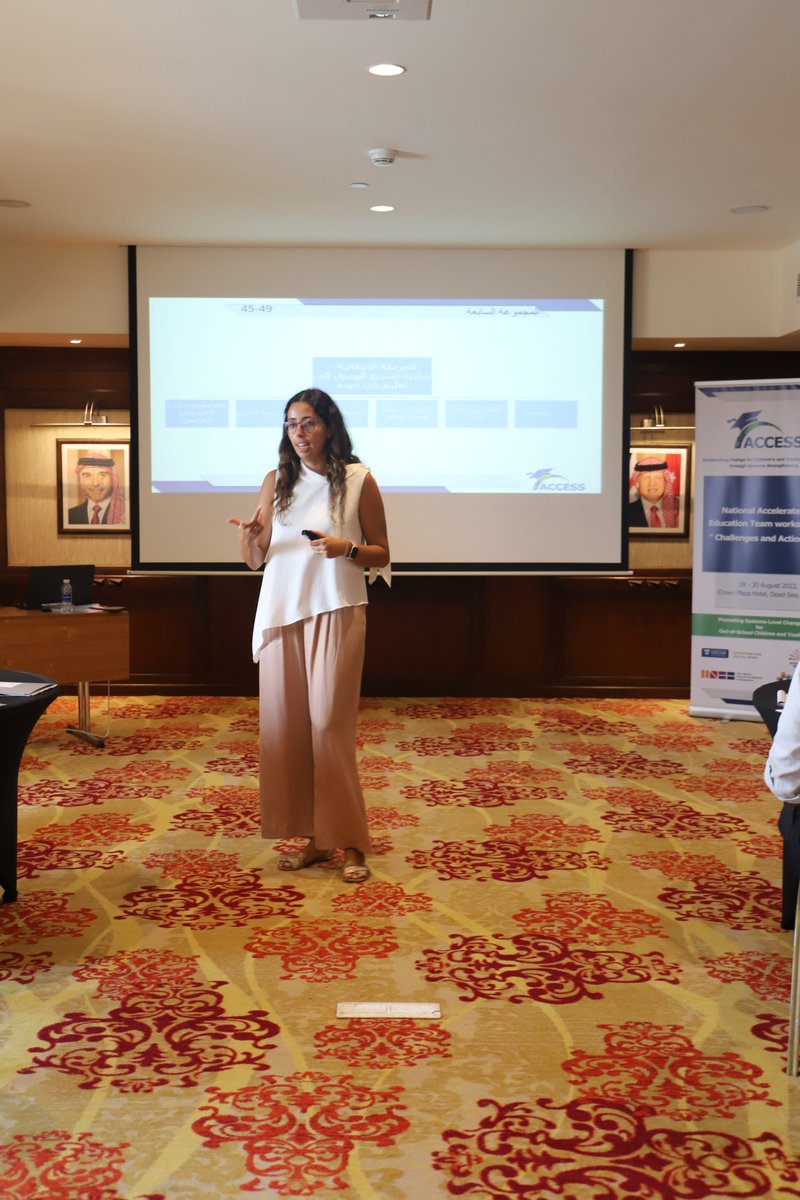 ACCESS_UoA's tweet photo. The first Accelerated Education National Team workshop, bringing together 16 government &amp; non-government stakeholders. Action plan (2022-24) drafted to strengthen services for out of school children &amp; youth in Jordan. #ACCESS_UoA #EiEevidence @INEEtweets  @DubaiCares  @AEWG_News https://t.co/7fsoM6E7Wy