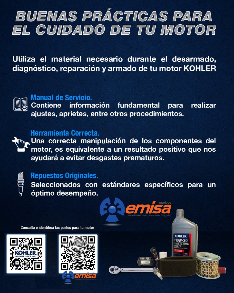 MotoresEMISA's tweet photo. Contamos con las refacciones Kohler que necesita, visite: https://t.co/8Ttlc1cnno https://t.co/fWbMhE5oEh