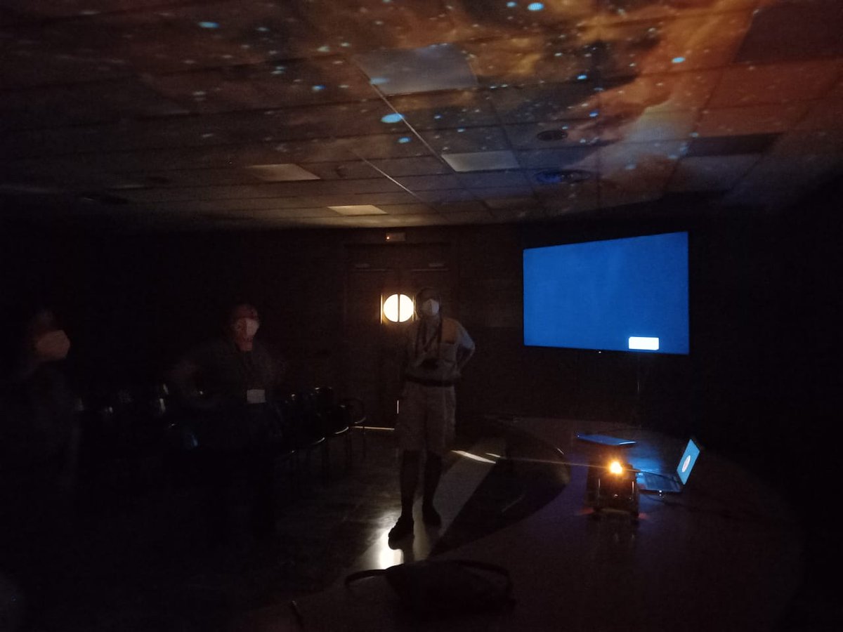 liviagiacomini's tweet photo. Today #planetsinaroom workshop at #epsc2022 was very much attended. And we loved It! Especially the #piar star party on the ceiling bit! Thanks @europlanetmedia and @AssSpeakScience. https://t.co/l8zec6gc8M