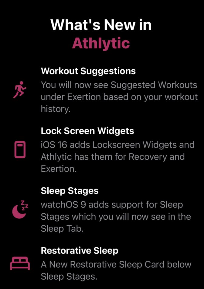 athlytic_app's tweet image. 🚀 Athlytic v3.2 is out! With all new features for iOS 16! 💪 #AthlyticAthlete #iOS16 #lockScreenWidgets #WatchOS9 #AppleFitness