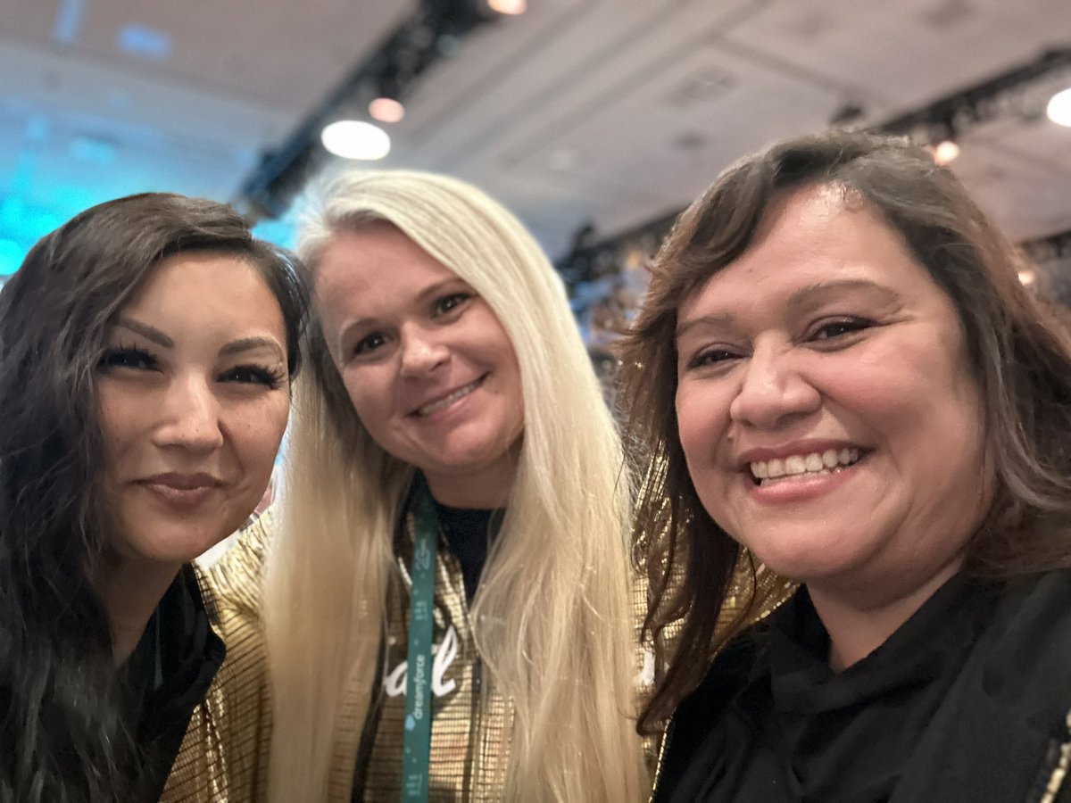 An epic photo with the newest  #lifeWithGoldie member. So extremely proud of you, Blanca! #salesforceOhana