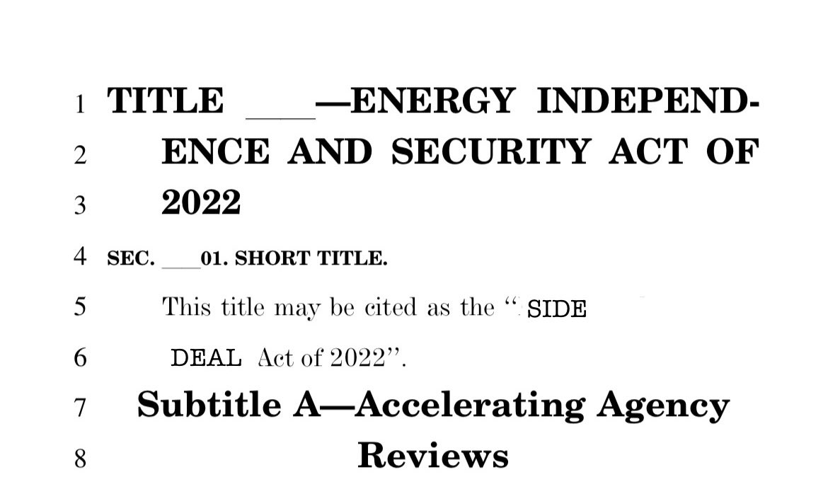 hadley__t's tweet photo. New permitting reform text just dropped! https://t.co/pMqpMQdr7B