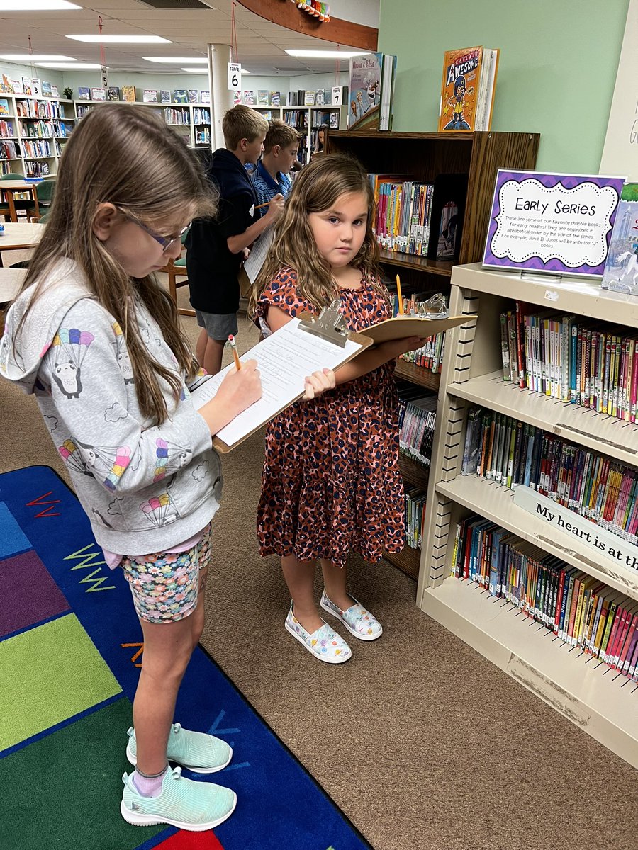 Our 4th and 5th graders have been doing a great job with their library “pop quiz” to review our library organization and Destiny catalog.