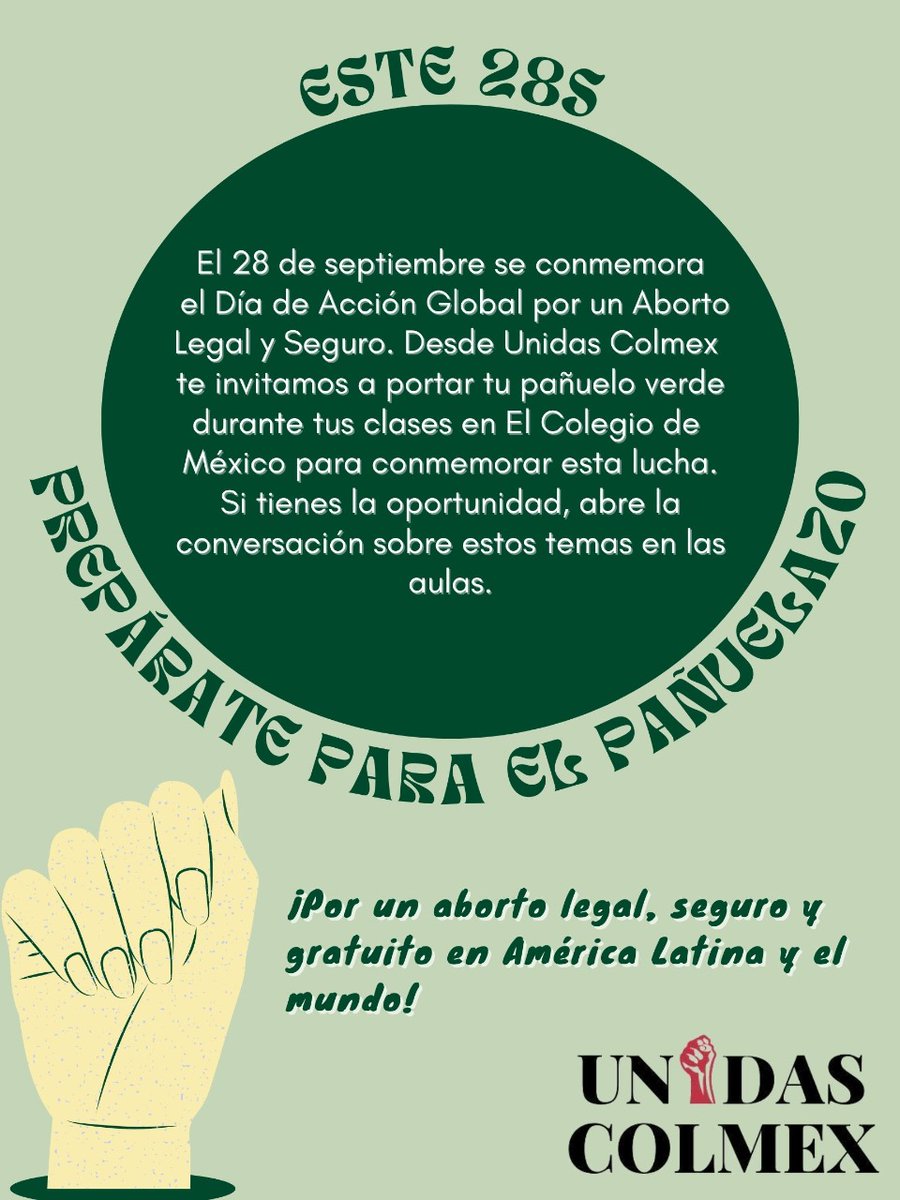 Este 28 pañuelazo por el aborto legal, seguro y gratuito. #28septiembre #abortolibre #pañuelazo #28S