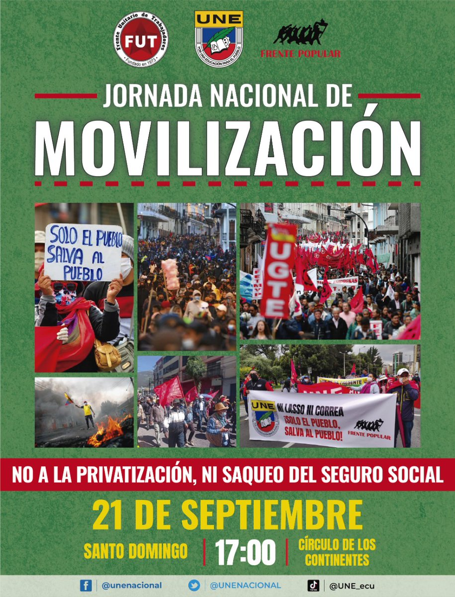 PolivioFlores's tweet photo. #MariaBelenBernal #DefensaIESS
MARCHA en Santo Domingo de los Tsáchilas, hoy se unen una serie de reclamos de los sectores más olvidados.... https://t.co/zdxDRwiiIS