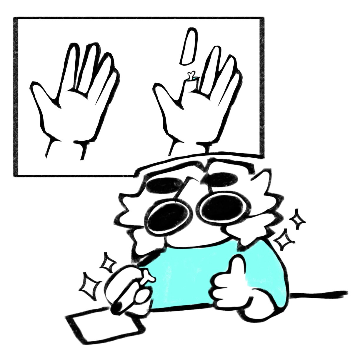 // gore ? Idk it's chopped cartoony finger for a joke

Me when I say I'm a finger artist 