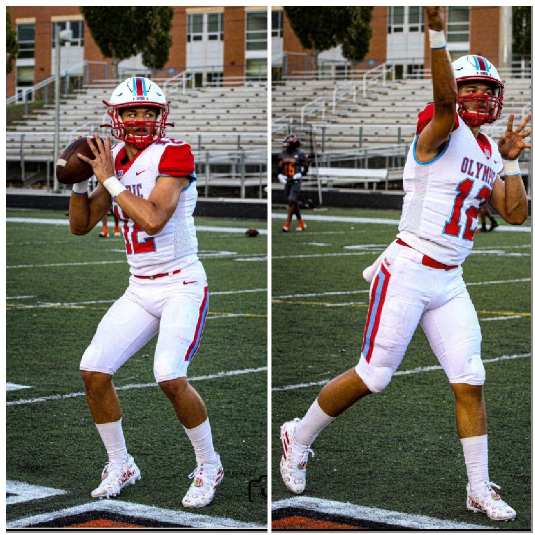 CoachDarenHart's tweet photo. The cat is out of the bag. Elijah Holmes grew to be a 6'2 stud over the summer. Simply one of the top Quarterbacks in the State of NC. College coaches turn on the film! Waking up South Charlotte! https://t.co/4m19QIA07D