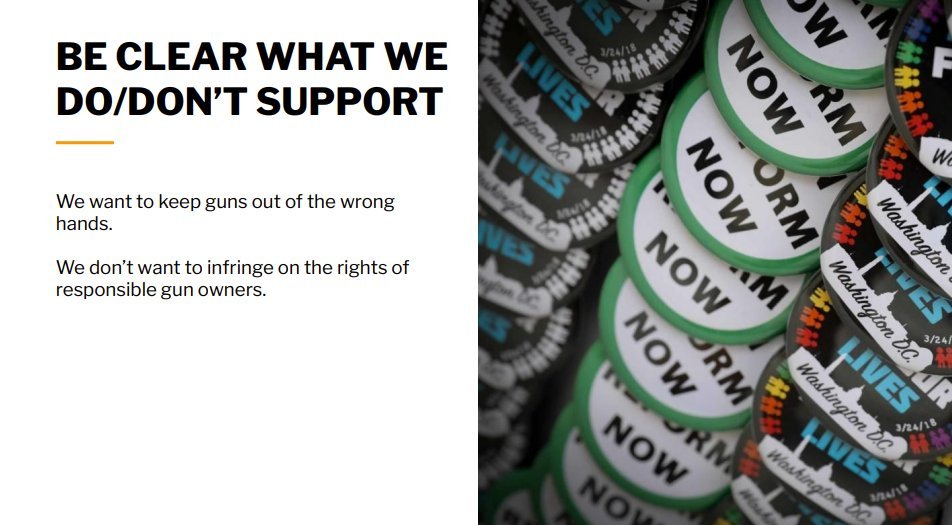 @97Percentorg @wpmagazine Saw that your executive summary says you will be clear on what you do and don't support. 

That's all I'm asking for here - some clarity on what existing gun laws you don't support.