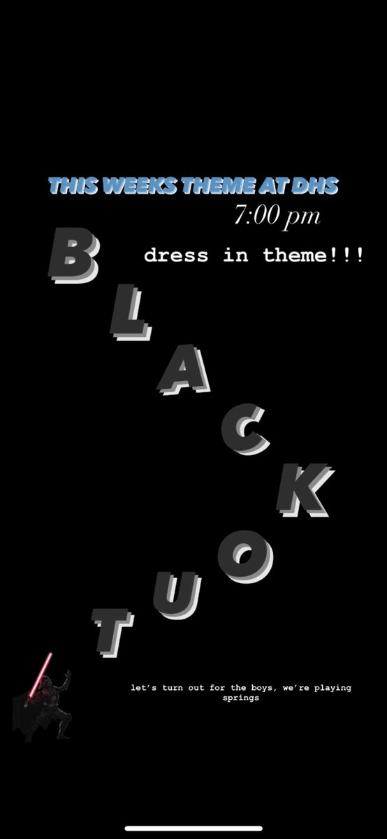 23DHSSECTION's tweet photo. BE LOUD AND FOLLOW THE CHANTS OR SIT SOMEWHERE ELSE! DRESS IN THEME! SHOW OUT FOR THIS GAME! https://t.co/1ZvsGB8AhO