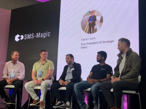 smsmagic's tweet photo. Our VP of Strategic Sales, Karan Seth, is a part of this panel at @Dreamforce with @QuadraByteLLC @helplightning and Billenium - moderated by @Vonage! #df22 #dreamforce2022 #smsmagic https://t.co/2MpiCNG3W6
