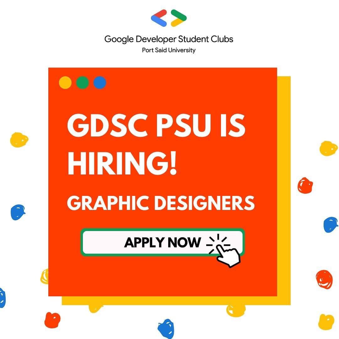 GoogleDSC_PSU's tweet photo. GDSC PSU is hiring! 🥳✨

دلوقتي تقدر تكون جزء من نادي الطلاب المطوريين جوجل GDSC، وتشارك في تنمية مجتمعك عن طريق إنك تتعلم مهارات جديدة، وتعلمها للحواليك! 

طيب ايه هي المهام المطلوبة ال Graphic Designer؟ 🤔 https://t.co/HKPhG3WnIf