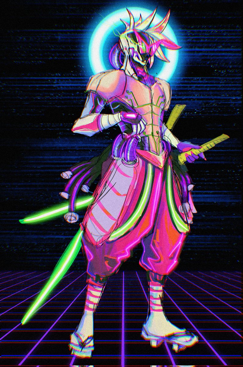 UkyMitsu's tweet photo. #yoshimitsu #fanart #procreate #cyberpunk #ziopera https://t.co/NDy3NyW5Xy