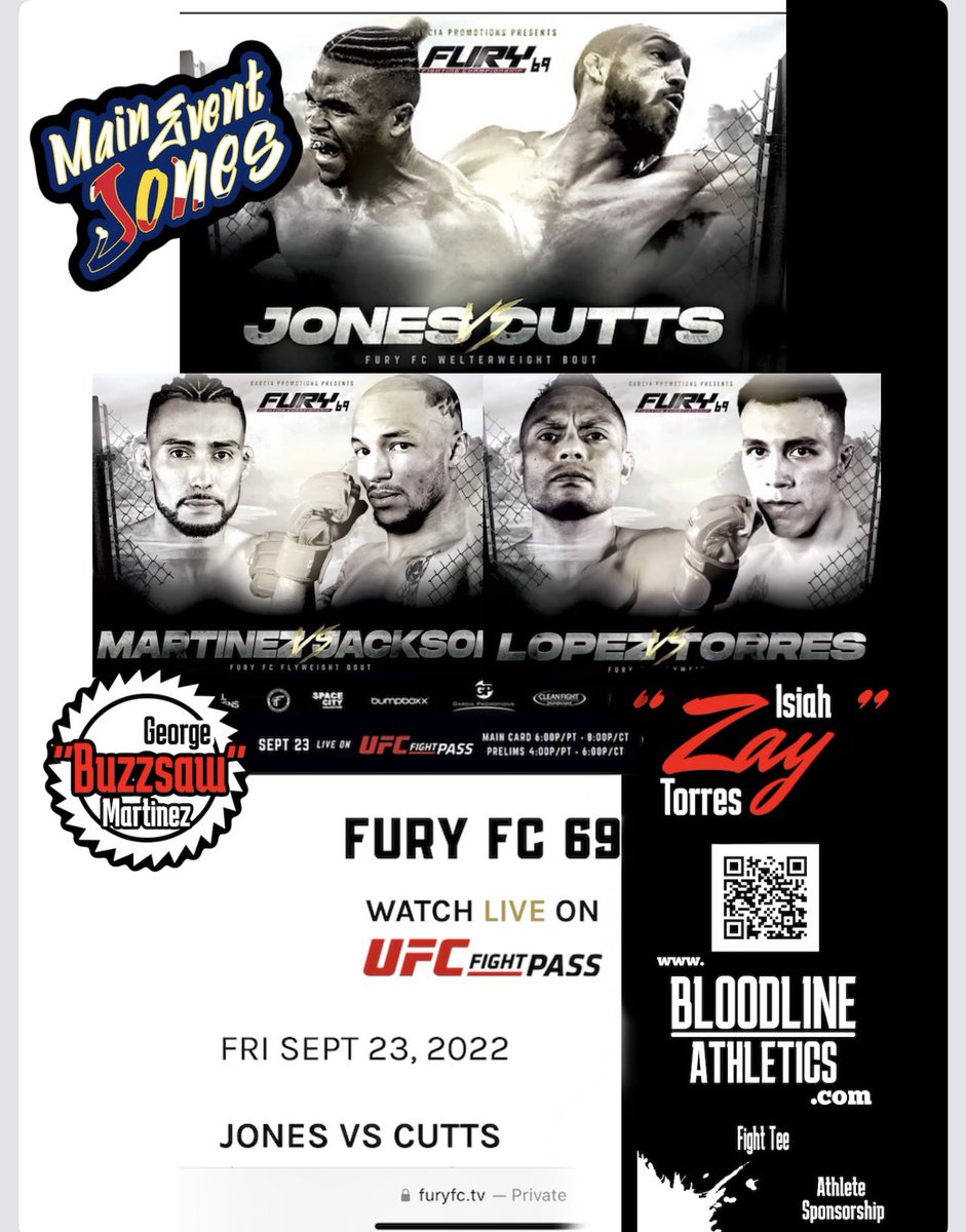 bloodlineath's tweet photo. 9/23 📍 @gilleysdallas , Texas @furyfighting 🎟
~ Austin Main Event Jones 🏔
~ George “Buzzsaw” Martinez🔆🩸
~ Isiah “Zay” Torres 🩸
Fight Tee | https://t.co/HfKSSb9vHu
#mma #fighttee #maineventjones #buzzsaw #martinez #zay #torres #teambloodlineath #bloodlineathletics https://t.co/Mvd41SdeCl