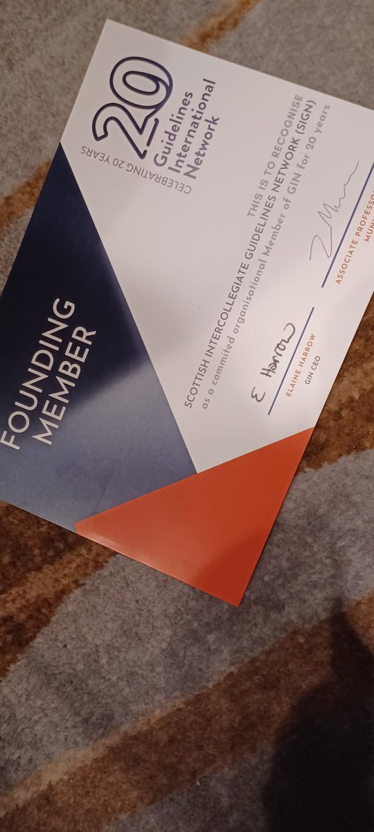 Just collected our founder certificate at #GIN2022Toronto <a href="/signguidelines/">SIGN Guidelines</a>