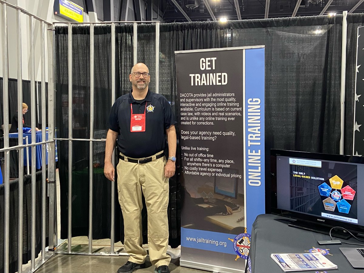 JailTrainingOps's tweet photo. Don't forget to stop by the #NIJO booth at the Utah Sheriff's Conference!  Visiting with the NIJO team is the best way to learn more about our #corrections-focused, #legal-based services and products. To connect us email agencydevelopment@jailtraining.org.

#jailtraining https://t.co/8JKzr4detx