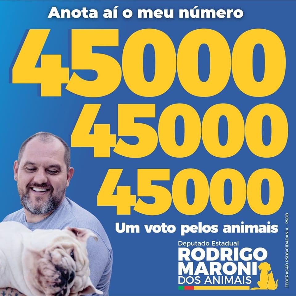 RodrigoMaroni1's tweet photo. UM VOTO PELOS ANIMAIS. ✅ https://t.co/ICnoECxR0Y
