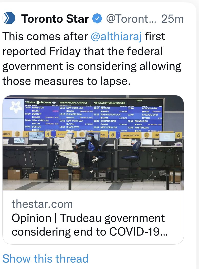 canmericanized's tweet image. JUST OUT: As Canadians stand ready to partake in mass civil disobedience Oct 1st, Torstar reporting Cabinet committee unanimously recommending Feds lift border measures. The matter is on Trudeau’s desk and awaits his decision. 

Keep the pressure up 🇨🇦 
* Retweet *

#ArriveCAN