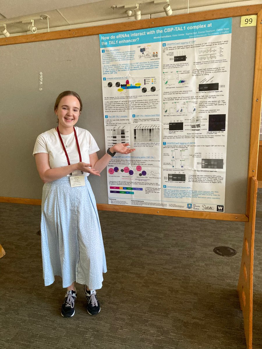 Super excited to be presenting my poster at #cshlepich22 today!! I’m at poster 99 for all things CBP, CRISPR/Cas9, enhancers and eRNAs 🌞