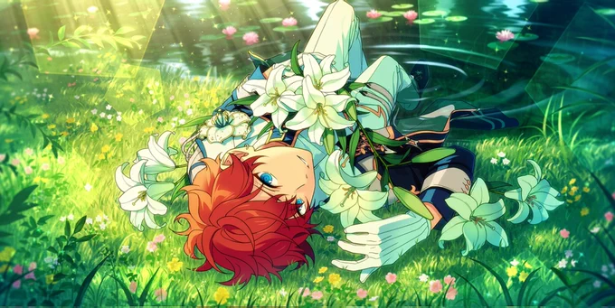 このヒロくんのカードの開花後がめちゃくちゃかわいい!衣装も最高!なんだけど、いかんせんBasicでやってるからこの衣装で踊らせられなくて残念 