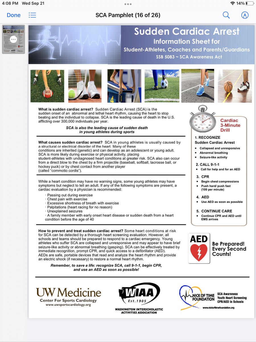 This has been a part of the SBLSD and WIAA coaches training for many years.