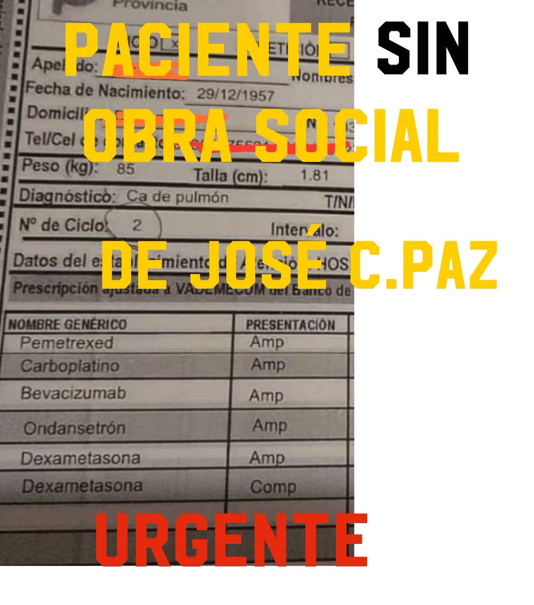 Cucusita13's tweet photo. URGENTE se necesitan esas medicaciones para paciente bajo tratamiento oncológico. Por favor RT! https://t.co/PoqxD8lVUI
