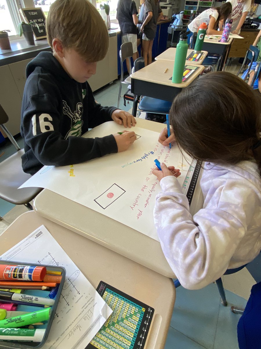 MsRakowski's tweet photo. After becoming experts on the articles of the UDHR, our awesome students created posters showcasing their knowledge of the importance of human rights. @EMorichesMS https://t.co/Amy3FNaDJx