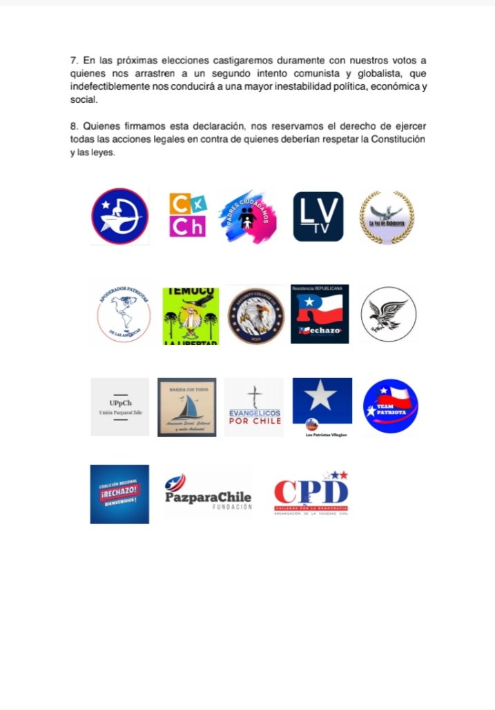 Francis25830521's tweet photo. Acá les dejo la declaración pública de las organizaciones sociales  civiles del Rechazo que nos oponemos a la cocina de Chilevamos.

Les pido que nos ayuden a difundir, y se mantengan alertas a las manifestaciones y acciones a que llamaremos.

#ChileNoCaerá 
#sueltenLaGuarifaifa https://t.co/G3E8A2zdg2