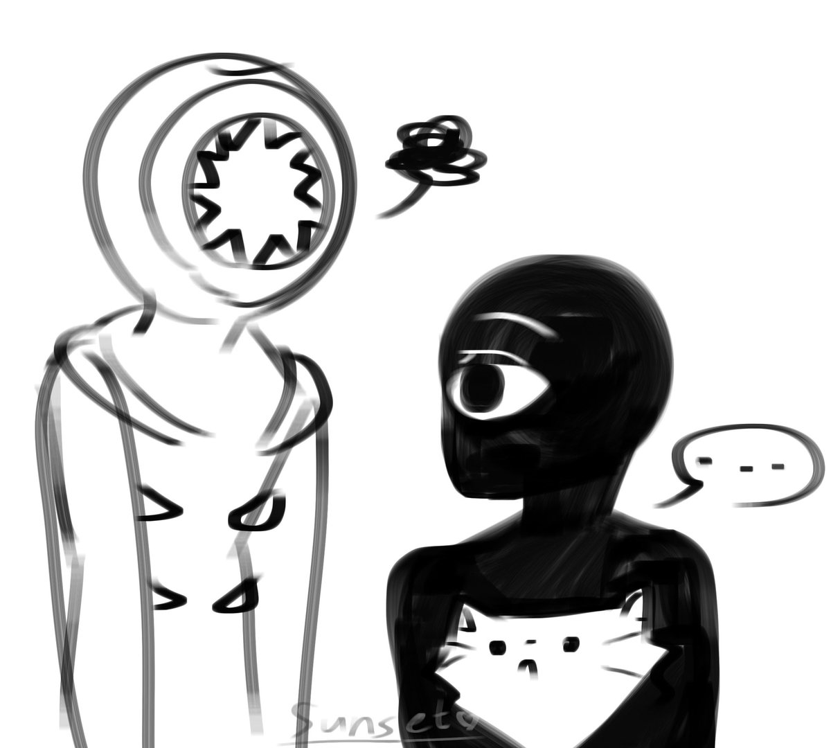 Sunset77777770's tweet photo. #audiobookweek2022 #robloxdoors #doorsroblox #doorsfanart
Day 4: Cats
Seek and Figure with a smol cute cat
When they said cats, I drew cat >:3 Also I think I tried a little harder on this one than the last 3. https://t.co/7r0O5KUHPI