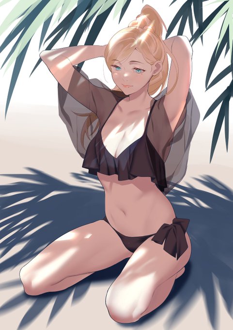 #夏が終わりそうだし今年描いた水着絵を貼ろう
その1 