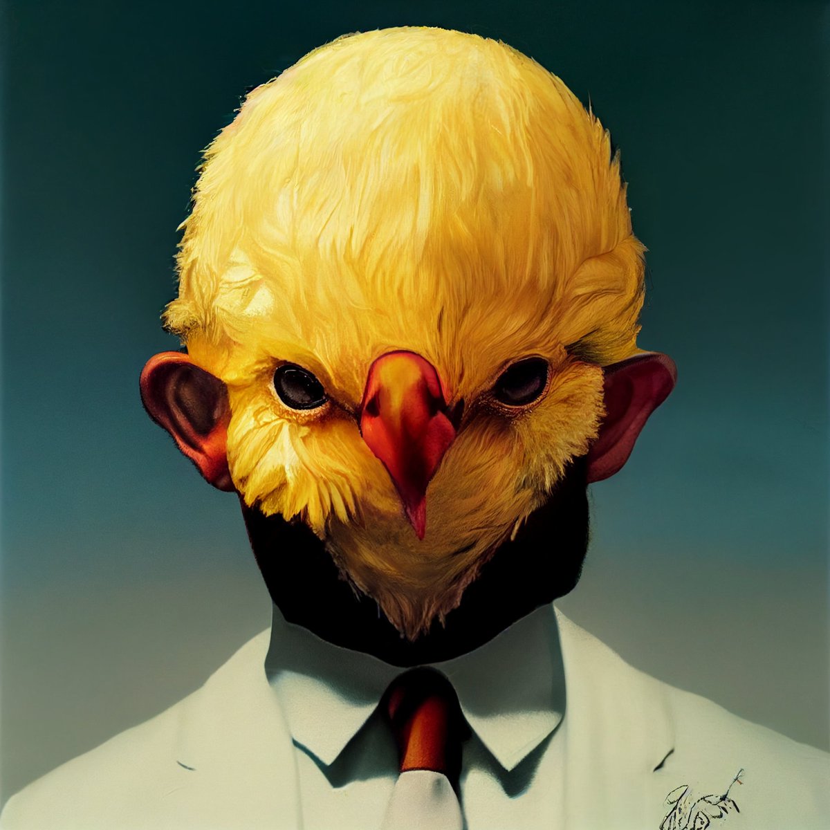 realmidjourney's tweet photo. Chicken head #aiart #midjourneyartwork https://t.co/9YlQ2b2neH