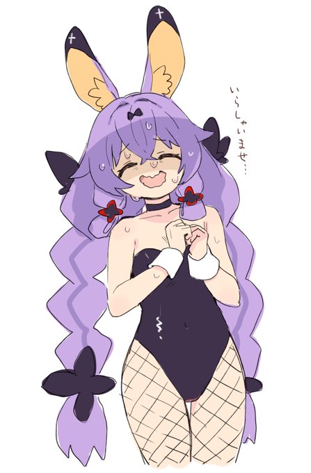 これはバニー姿で接客する星河テフ。 