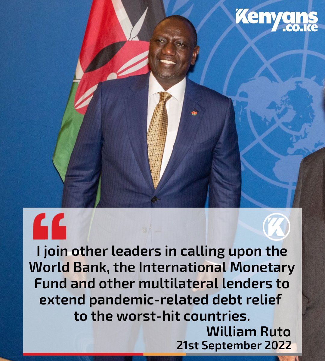 Kenyans's tweet photo. President Ruto asks world lenders for extension of debt relief https://t.co/e1DqCIs5nm