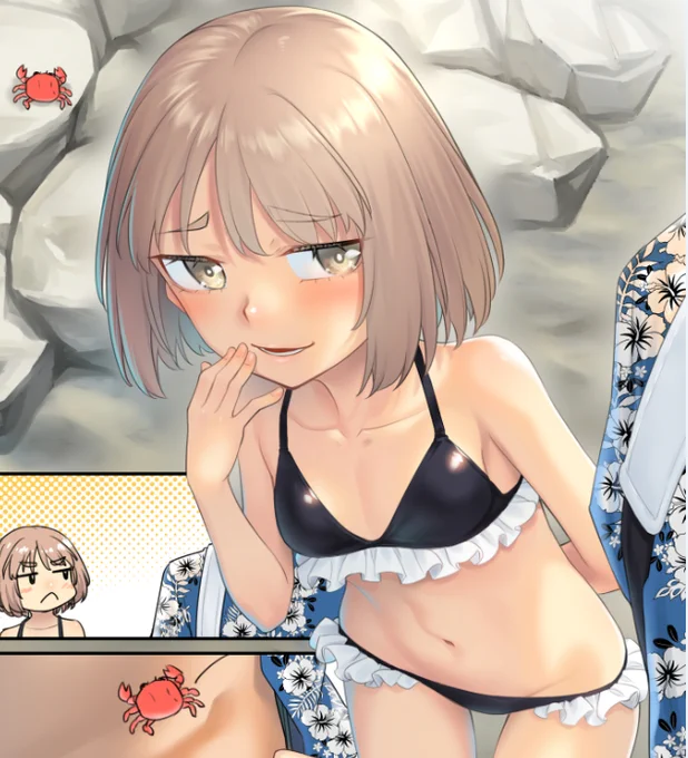 今月と先月の水着 