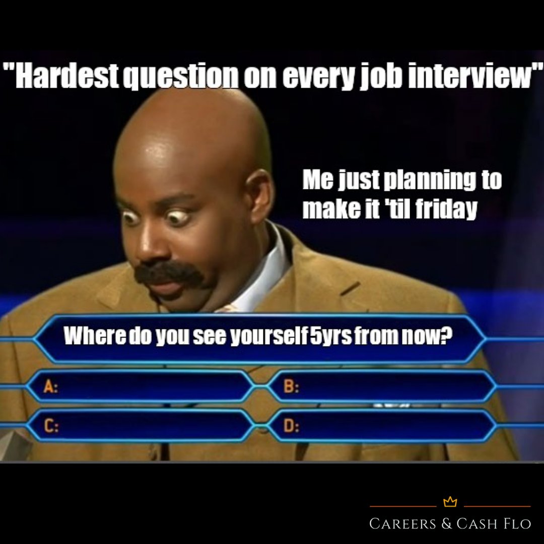 Where do you see yourself 5 years from now?
#careersandcashflo #jobsearch #interview #yourself #5years #now #CV