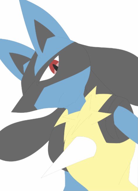 ルカリオお絵描き中 