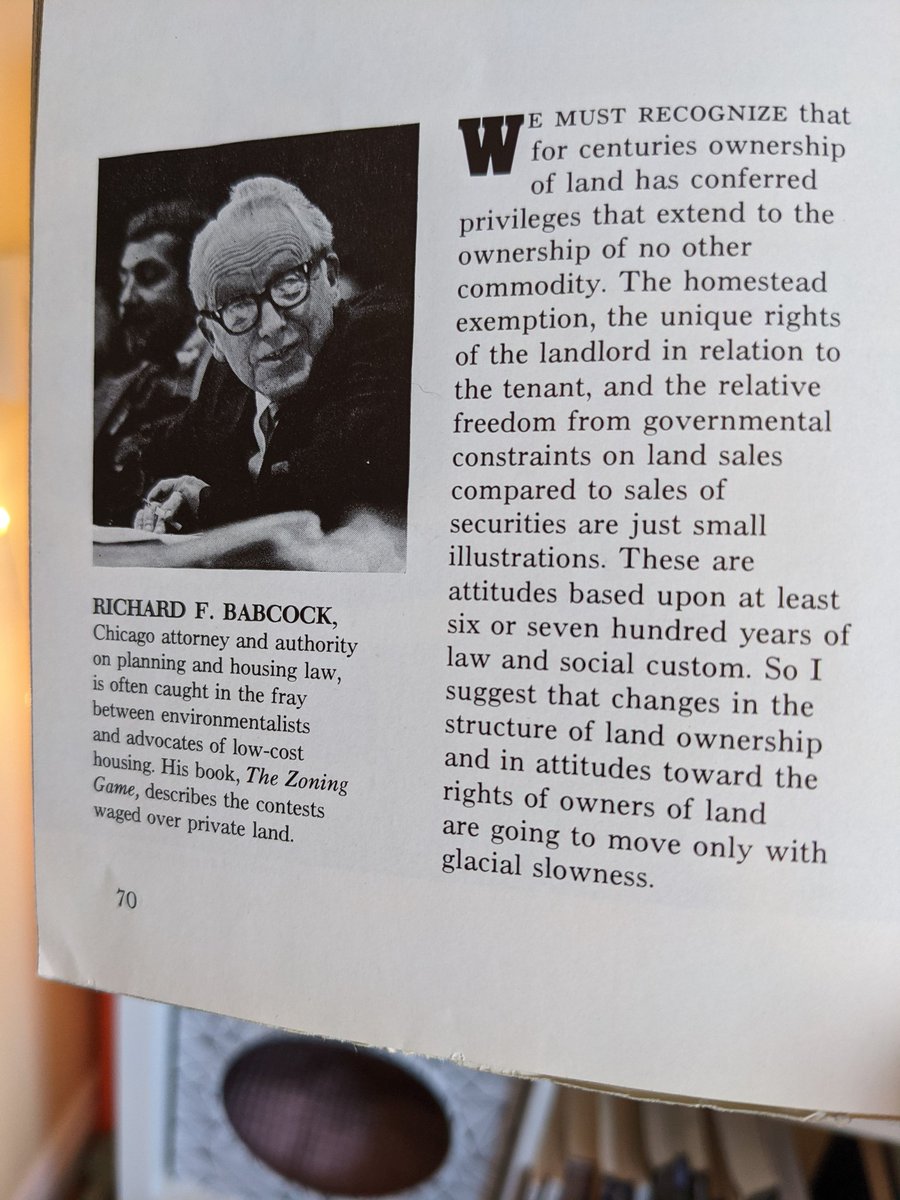 I recently picked up a 1976 U.S. edition of @NatGeo exploring 5 notable thinkers on the future of urban dev. On the discussion of land ownership - there are parallels to early #Marxist thought that manifests in much of what we see today with the #housingcrisis. Fascinating!