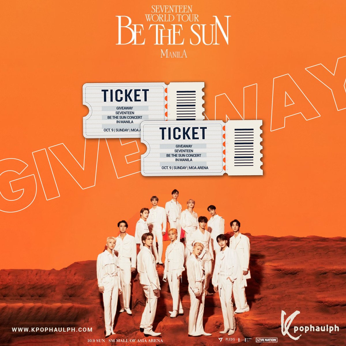 kpophaulph_'s tweet photo. Annyeong Filo-Carats! 👋 Seventeen's BE THE SUN concert in Manila is coming this October! ✨This is your chance to be a part of this unforgettable event! 🤩 Mention your friends to join this event as we will be giving away TWO (2) UPPER BOX Day 2 tickets! 😍 https://t.co/GMWwWlXnZn