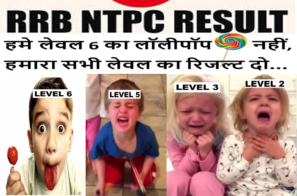 RAJABAG15882831's tweet photo. #RrbNtpcDeclareAllLevel532Result
#RrbNtpcGiveUsJoiningFaster2022 
#TypingResultRRBNTPCdeclare 
Now it's almost 4 year but you are making us fool im the name of RRB NTPC
@AshwiniVaishnaw @PMOIndia @RailMinIndia @ShushilModi @varungandhi80 @spsinghbaghelpr Please declare result😭😭 https://t.co/H0cRg6P6wE