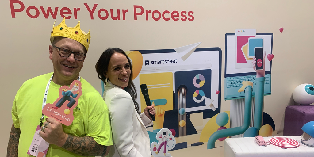 geekwire's tweet photo. #GeekWireStudios' Kelly Hanson and Smartsheet's Cicero discover their strengths at ENGAGE 2022. Take the quiz and learn your power HERE: https://t.co/n3F3keHYph
#PowerYourProcess #SmartsheetENGAGE https://t.co/otspqrGDWS
