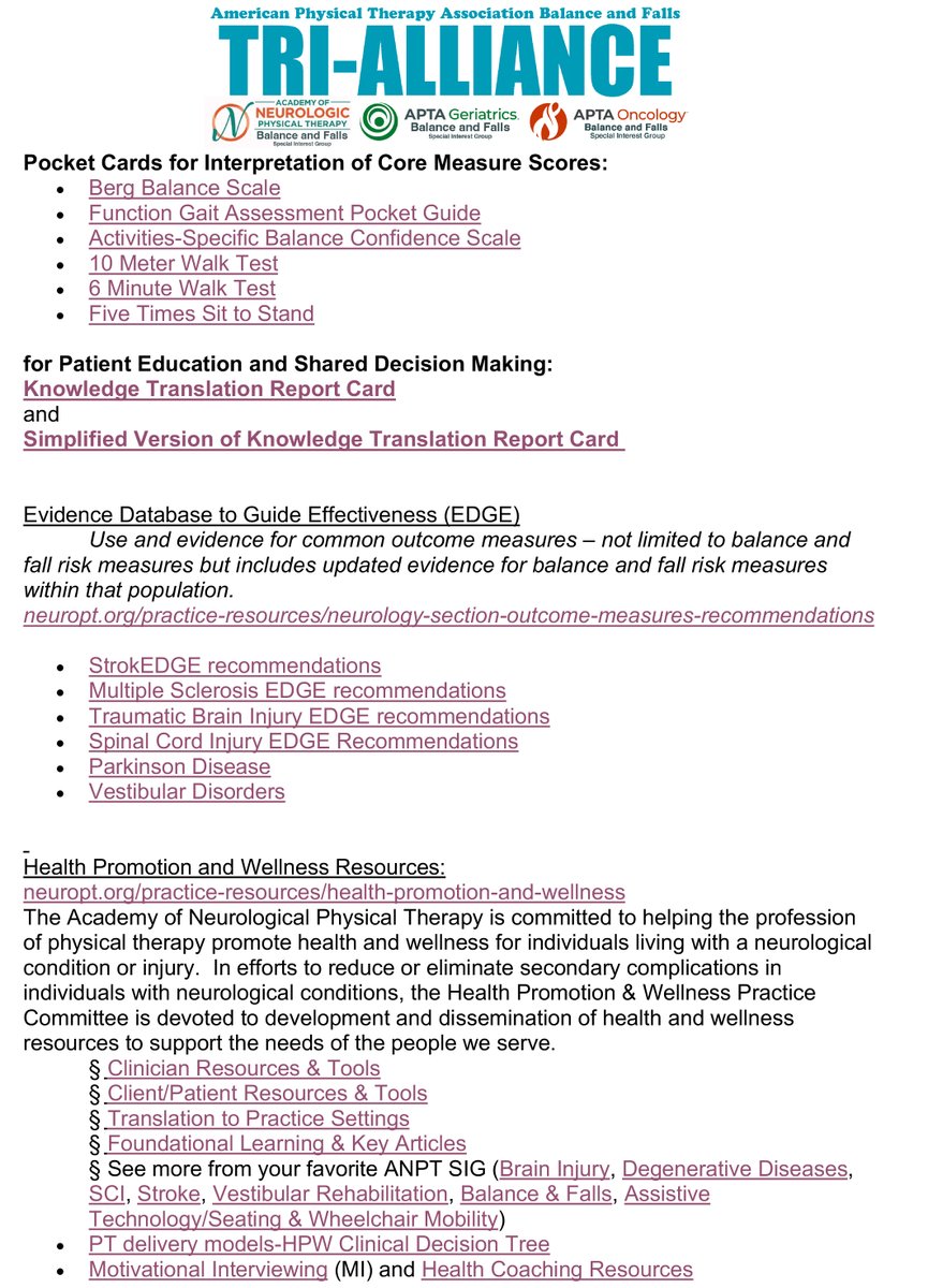 APTA Oncology Balance & Falls SIG tweet media